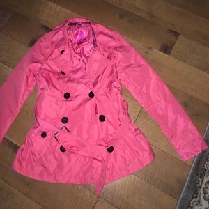 Pink rain jacket size S
